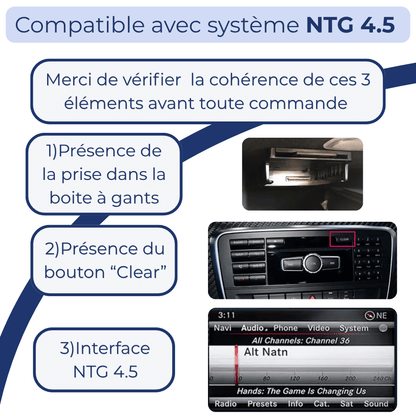 Systèmes multimédias compatibles NTG 4.5 avec prise Harman