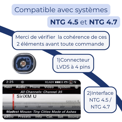 Systèmes multimédias compatibles NTG 4.5 et NTG 4.7